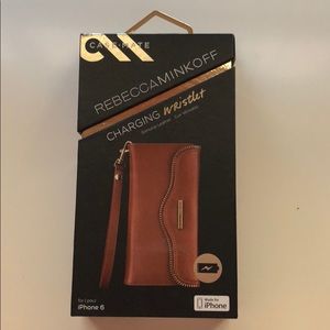 Rebecca Minkoff leather charging wristlet